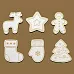 Набор украшений из чипборда "Пряничные украшения, большие" (Россия Е)