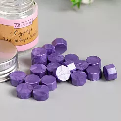 Сургуч в банке "Восьмигранник. Роскошный фиолет", 19 шт (АртУзор) Сургуч в банке "Восьмигранник. Роскошный фиолет", 19 шт (АртУзор)