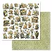 Набор бумаги 30,5х30,5 см "Затерянная среди роз", 12 листов (ScrapMania)