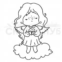 Штамп "Ангел с сердцем" (Скрапклуб) Штамп "Ангел с сердцем" (Скрапклуб)