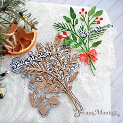 Нож "Новогодняя красота. Букет с бантом", 7,5х10,4 см (ScrapMania)