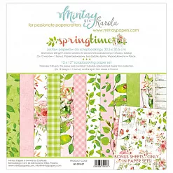 Набор бумаги 30х30 см "Spring Time", 12 листов (Mintay)