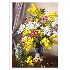 Тканевая карточка "Особый букет. Весенний" (ScrapMania) Тканевая карточка "Особый букет. Весенний" (ScrapMania)