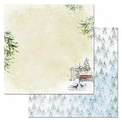Бумага "Зимний город. Голуби в сквере" (ScrapMania)