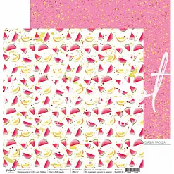 Бумага "Фруктовая коллекция. Арбузный" (Polkadot) Бумага "Фруктовая коллекция. Арбузный" (Polkadot)