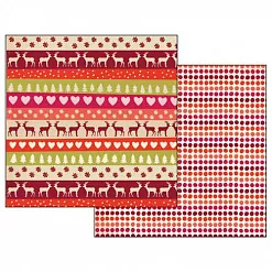 УЦЕНКА Бумага "Северный край. Бордюры в красном" (Stamperia)