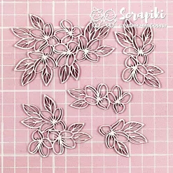 Чипборд "Фантазийный филадельфус", 6,6х8,5 см (Scrapiki)