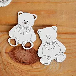 Набор украшений из чипборда "Братья-медведи" (Просто небо)