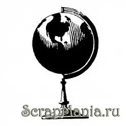 Штамп "Глобус" (Скрапклуб)
