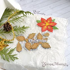 Нож "Вышивка. Пуансеттия крупная", 5х5,5 см (ScrapMania)