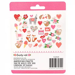 Набор вырубок из бумаги "Loves me", 40 шт (Pebbles)