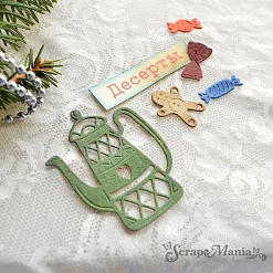 Нож "Чаепитие. С конфетами и пряником", 4,7х6 см (ScrapMania)