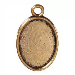 Основа под кабошон "Овал", цвет черненое золото