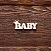 Украшение из чипборда "BABY с короной" (AL)