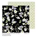 Бумага 20х20 см "Цветочная ферма. Черно-зеленый" (ScrapbookDesigns)