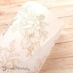 Лист веллума А4 "Королевский сапфир. Золотые цветы" (ScrapMania)