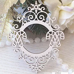 Чипборд "Новогодняя ажурная рамка" (LeoMammy)