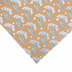 Бумага крафт с голографическим фольгированием "Перышки" (АртУзор)