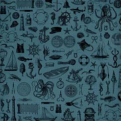 Набор бумаги 20х20 см "Мой капитан", 12 листов (ScrapMania)