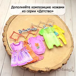 Нож "Детство. Платьице", 5,1х6 см (ScrapMania)