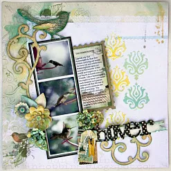 Форма для вырубки "Птичка на веточке" (Sizzix)