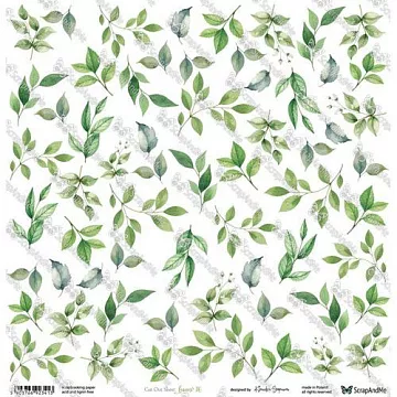Бумага 30х30 см "Oh, Baby. Leaves 16" (ScrapAndMe)