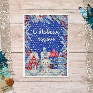 Тканевая карточка "Снеговички. С Новым Годом!" (ScrapMania)