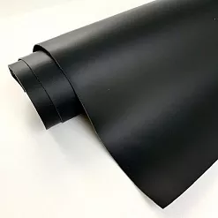 Отрез экокожи 33х70 см "Переплетный матовый. Matte. Черный" 