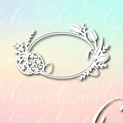 Чипборд "Рамка с тюльпанами" (LeoMammy)