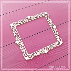 Чипборд "Квадратная рамка из завитков. Большая" (СкрапМагия) Чипборд "Квадратная рамка из завитков. Большая" (СкрапМагия)