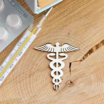 Украшение из чипборда "Кадуцей" (ScrapКрым)