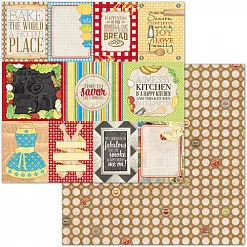 Бумага "Family recipes. Fam recipe" (BoBunny) Бумага "Family recipes. Fam recipe" (BoBunny)