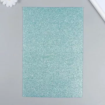 Отрез фетра А4 с глиттером "Ярко-синий", толщина 2 мм