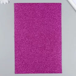 Отрез фетра А4 с глиттером "Малиновый", толщина 2 мм