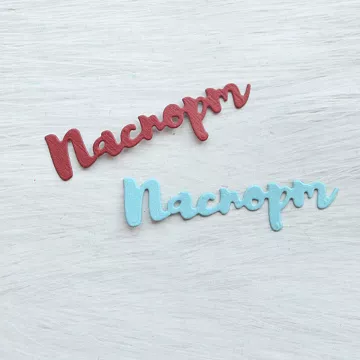 Набор вырубок "Паспорт", цвет голубой и бордовый