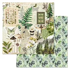 Набор бумаги 20х20 см "Заповедник", 12 листов (ScrapMania)