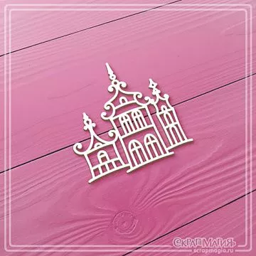 Чипборд "Старинные домики", 4,3х4,3 см (СкрапМагия)