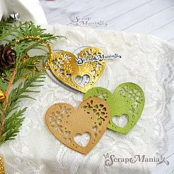 Нож "Игрушки на елку 3D. Сердце", 5,8х6,2 см (ScrapMania) Нож "Игрушки на елку 3D. Сердце", 5,8х6,2 см (ScrapMania)