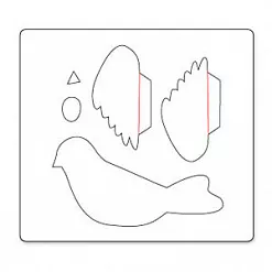 Форма для вырубки "Птичка" (Sizzix)