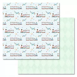 Набор бумаги 30,5х30,5 см "Веселый паровозик", 12 листов (ScrapMania) Набор бумаги 30,5х30,5 см "Веселый паровозик", 12 листов (ScrapMania)