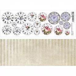 Лист с картинками 10х30 см "Часы 1" (ScrapMania)