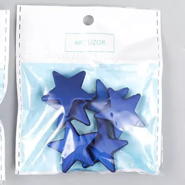 Набор бусин "Звёздочки. Синие", 2,6х2,6 см, 6 шт (АртУзор)