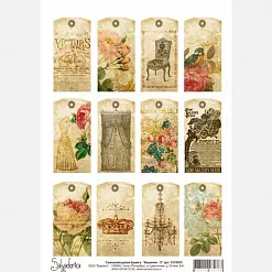 Бумага на клеевой основе А4 "Бирочки. Винтаж" (Salvadorica)