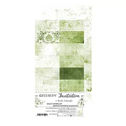 Набор бумаги 30х15 см "Greenery invitation. Basic", 18 листов (CraftO'clock)