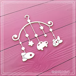 Украшение из чипборда "Мобиль для мальчика" (СкрапМагия)