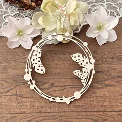 Чипборд "Веночек с перышками" (LeoMammy)