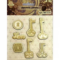 Набор деревянных украшений "Подбери ключик" (Рукоделие) Набор деревянных украшений "Подбери ключик" (Рукоделие)