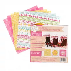 Набор бумаги 15х15 см "Лето в банке", 6 листов (АртУзор)