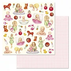 Набор бумаги 30,5х30,5 см "Кудряшка", 12 листов (ScrapMania)