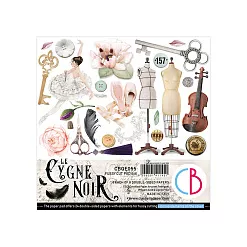 Набор бумаги 15х15 "Cygne Noir. Для вырезания", 24 листа (Ciao bella)